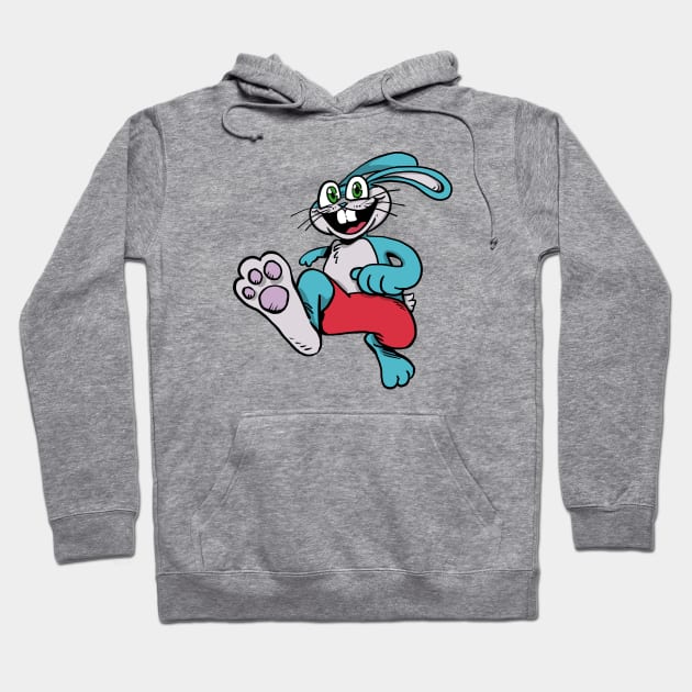 rabbit kick Hoodie by Lambdog comics!